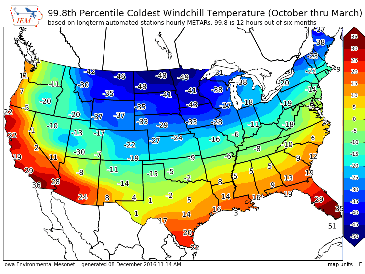 Wind Chill Chart Tomorrow