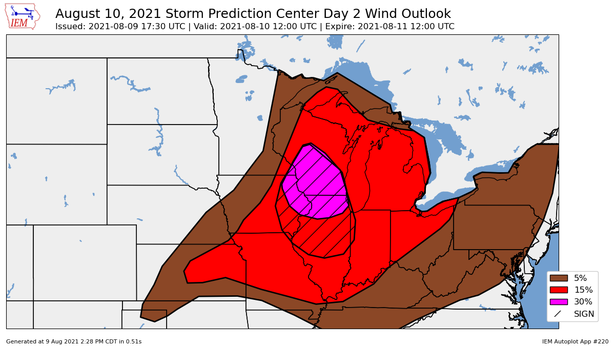 Iowa severe weather forecast shows tornadoes, wind, hail possible