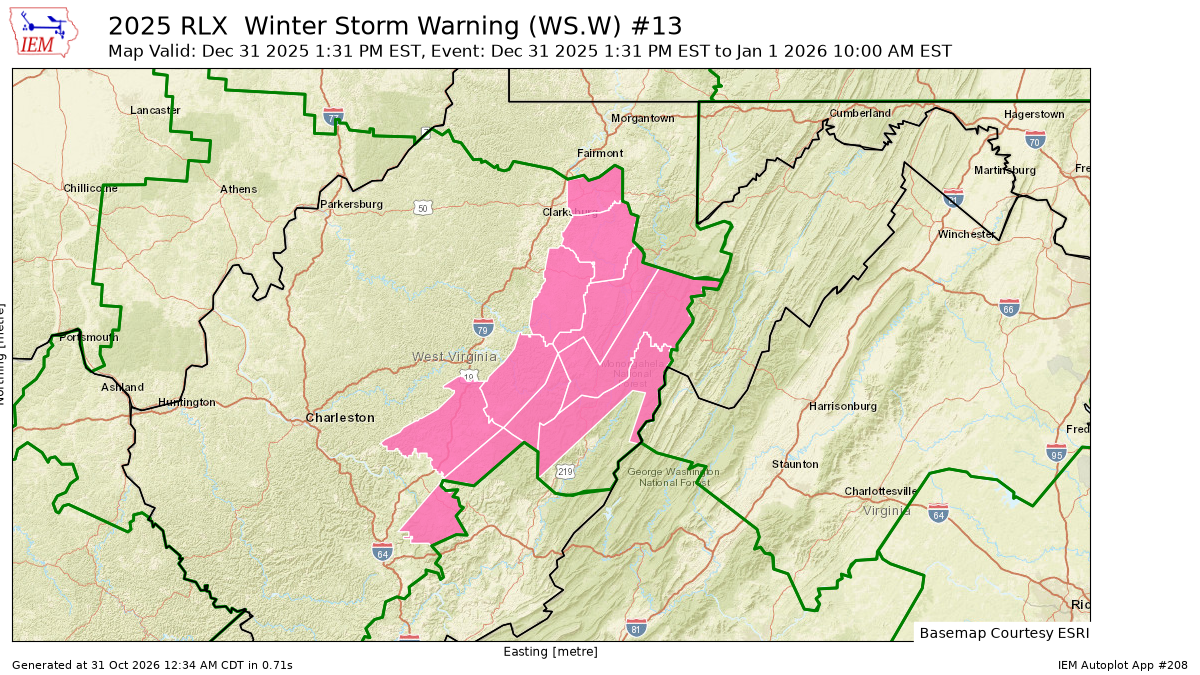 KRLX Winter Storm Warning #13