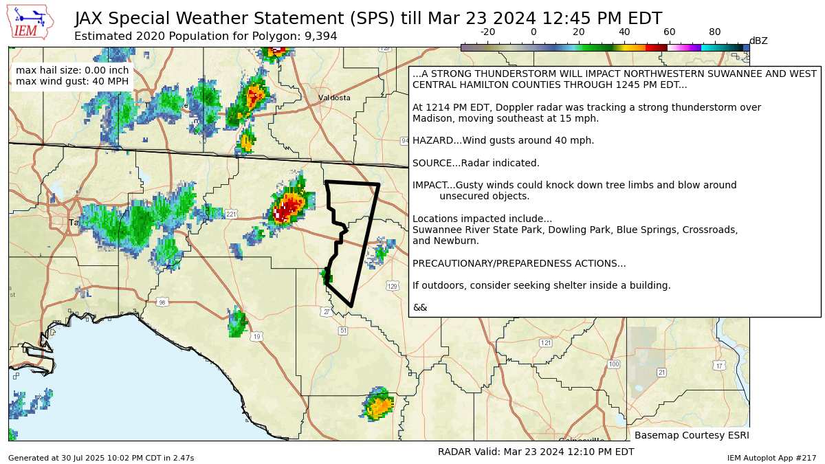 IEM :: SPS from NWS JAX