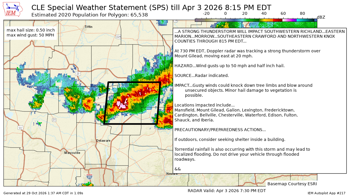 IEM :: SPS from NWS CLE
