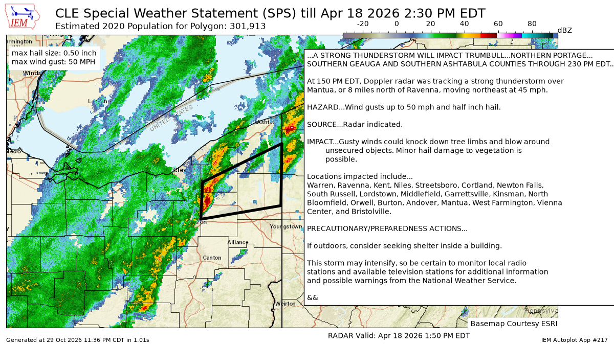IEM :: SPS from NWS CLE
