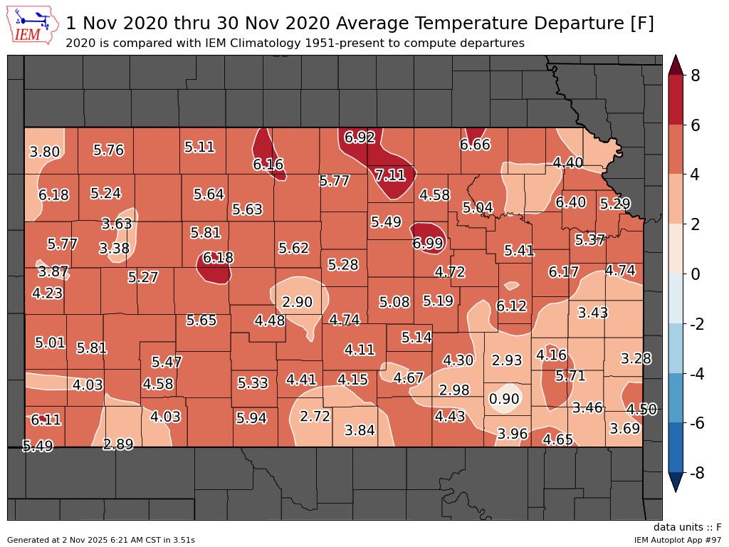 November 2020 Climate Summary and Highlights